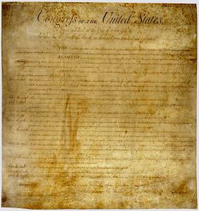 Bill of Rights.  Photo: National Archives