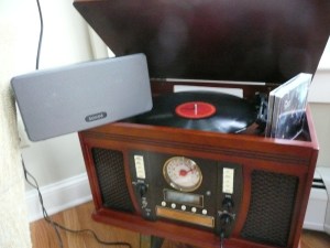 Several generations of music delivery; photo the author.