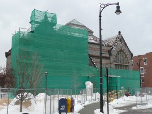 Working in the depths of winter.  Photo, the author